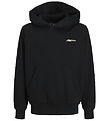 Jack & Jones Hoodie - JorIslington - Black. Print