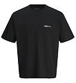 Jack & Jones Stuttermabolur - JorIslington - Svart M. Prentað
