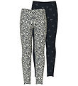 Name It Leggings - 2-Pack - NkfVivian - Light Grey Melange/Black