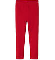 Name It Leggings - NmfDagnes - Kínversk rauð M. Mynsturprjón