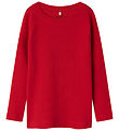 Name It Bluse - NmfDagnes - Chinesisches Rot m. Lochmuster