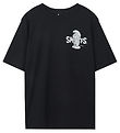 LMTD T-shirt - NlnFordy Smurfs - Black
