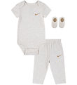 Nike Gift Box - Bodysuit k/æ/Trousers/Socks - Pale Ivory Heather