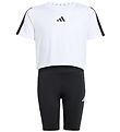 adidas Performance Shorts Set - JG TR-ES 3S - White/Black