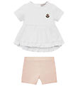 Moncler Set - T-shirt/Shorts - White/Pink