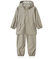 Lil' Atelier Rainwear w. Suspenders - NmmLaDry10 - Mourning Dove