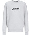 Jack & Jones Peysa - JjBeau - White Melange