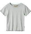 Wheat T-shirt - Rib - Irene - Soft Blue
