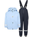 Didriksons Rainwear w. Suspenders - PU - Slaskeman - Light Sea B