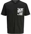Jack & Jones Stuttermabolur - JorSplit - Svart