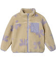 Name It Fleecejacke - Teddy - NmfMonica - Fog m. Schleifen