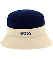 BOSS Sommerhut - Umkehrbar - Weiß/Sand/Navy