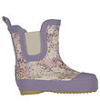 Mikk-Line Rubber Boots - Card AOP - Dusk