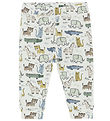 Minymo Trousers - Marshmallow White w. Animals