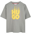 HUGO T-shirt - Ultimate Grå m. Gul