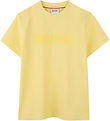 HUGO Stuttermabolur - Straw Yellow