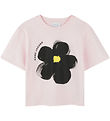 Little Marc Jacobs T-shirt - Pink/Black w. Flower