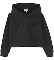 Little Marc Jacobs Hoodie - Cropped - Black w. Rhinestone