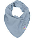 Joha Teething Bib - Wool/Cotton - Rib - Dusty Blue