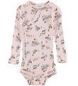 Joha Wikkelromper l/s - Viscose/Bamboe - Roze m. Eenden