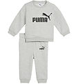 Puma Sweat Set - Minicats Ace Crew - Light Gray Heather