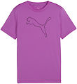 Puma Stuttermabolur - TAD Ás CAT Lógó - Hreint Magenta