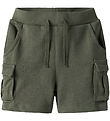 Shorts en Molleton Name It - Noos - NmmOli - Dusty Olive