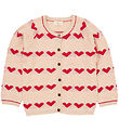 Copenhagen Colors Cardigan - Knitted - Heart - Berry Comb