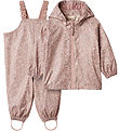 Wheat Rainwear w. Suspenders - PU - Charlie - Powder Flower Mead