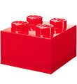 LEGO® Storage Storage Box - 4 Knobs - Translucent Red