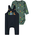 Name It Overalls w. Bodysuit l/s - NbmVonne - Dark Forest/Dino