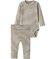 Name It Set - Body l/ä/Leggings - Rib - NbnBerro - Bungee Sladd