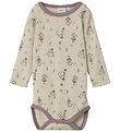 Name It Bodysuit l/s - Wool - NbfWillos - Peyote Melange