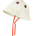 Mini Rodini Sun Hat - Ladybug - Off White