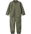 Name It Softshell set m. Fleece - NmmMars - Quilt - Dusty Olive