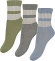 MP Socken - 3er-Pack - Anker - Dusty Blue m. Streifen