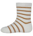 MP Socks - Bamboo - Kallie - Tawny Brown w. Stripes