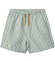 Liewood Swim Trunks - Duke - Stripe Peppermint/Crisp White
