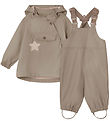 Mini A Ture Rainwear w. Suspenders - PU - MatWaini's - Grey Brow
