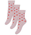 Minipop Socken - Rib - Bambus - 3er-Pack - Rose Heart