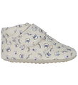 Pom Pom Skinntofflor - Nybörjare Velcro Tryck - Sea