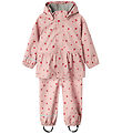 Name It Rainwear w. Suspenders - PU - NmfDry10 - Pale Mauve/Stra