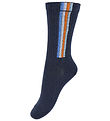 Melton Socken - Vertikal Stripe - Marine