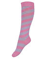 Melton Knee-High Socks - Candy Stripe - Pink Cosmos