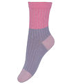 Melton Socken - Rib - Block Colour - Pink Kosmos
