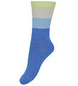 Melton Socken - Breite Streifen - Super Sonic Blue