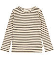 Petit Piao Blouse - Rib - Modal - Earth Brown/Dark Off White