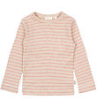 Petit Piao Blouse - Rib - Modal - Bright Rose/Dark Off White