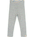 Petit Piao Leggings - Rib - Modal - Allure Blue/Dark Off White