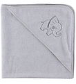 Nørgaard Madsens Baby towel - 100x100 cm - Grey w. Elephant